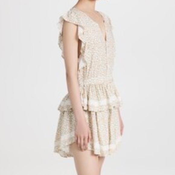 NWT Sokie Collective Mini Flicker Yellow and Green Floral Dress Size: Small - Picture 8 of 8